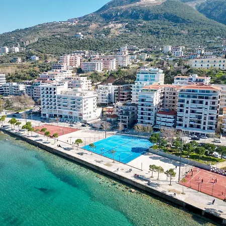 Lion Fountain17 Sea View, Balcony, Free Tennis & Basketball Daire Avlonya